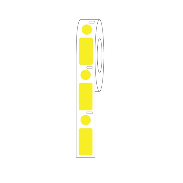 Direct Thermal Cryo 24x13mm & 9.5mm Dot for 1.5ml Tubes/Vials Yellow